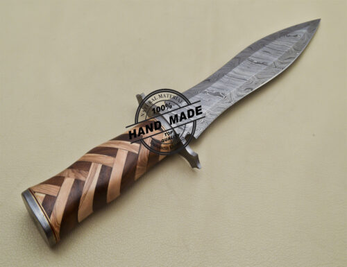 Damascus Dagger Knife Custom Handmade Damascus Steel Knife 1903 - Image 5