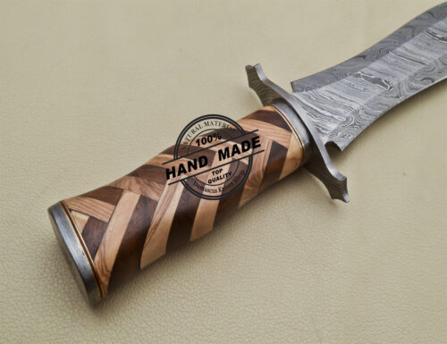 Damascus Dagger Knife Custom Handmade Damascus Steel Knife 1903 - Image 6