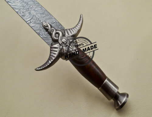 Damascus Dagger Knife Custom Handmade Damascus Steel Hunting Dagger Knife 1902 - Image 8
