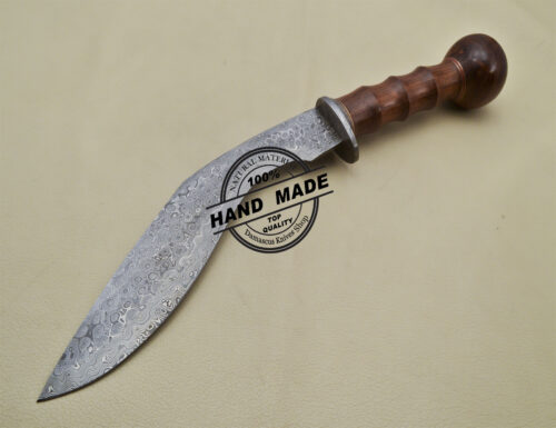 Damascus Kukuri Knife Custom Handmade Damascus Steel Hunting Knife 1698 - Image 3