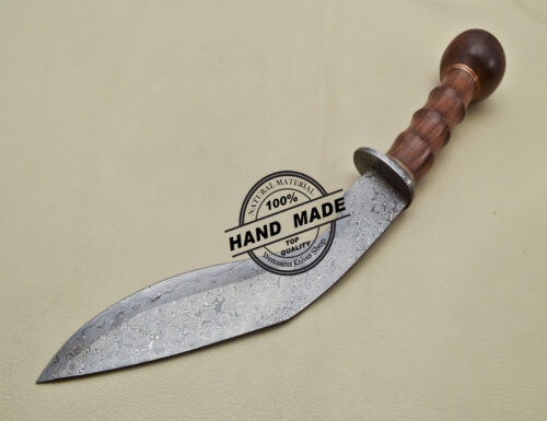 Damascus Kukuri Knife Custom Handmade Damascus Steel Hunting Knife 1698 - Image 4
