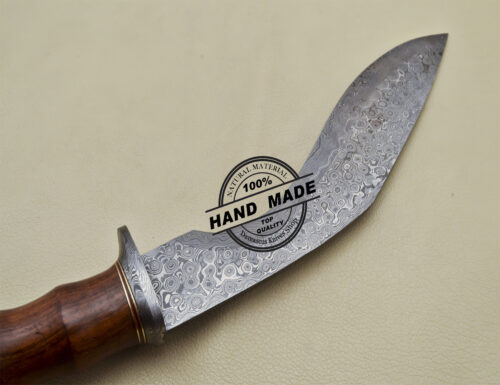 Damascus Kukuri Knife Custom Handmade Damascus Steel Hunting Knife 1698 - Image 5