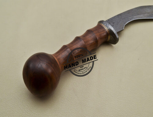 Damascus Kukuri Knife Custom Handmade Damascus Steel Hunting Knife 1698 - Image 7