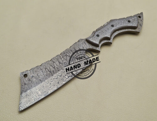 Full Damascus Skinner Knife Custom Handmade Damascus Steel Hunting Knife 1901 - Image 3