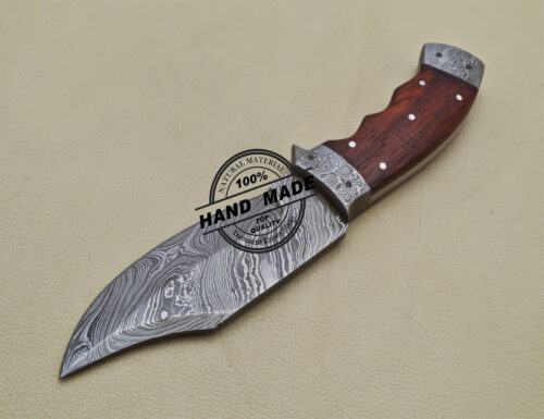 Damascus Skinner Knife Custom Handmade Damascus Steel Knife 1900 - Image 4