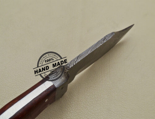Damascus Skinner Knife Custom Handmade Damascus Steel Knife 1900 - Image 7