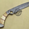 Damascus Bowie Finger Knife Custom Handmade Damascus Steel Finger Knife With Bone Handle 1913 - Image 4