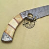 Damascus Bowie Finger Knife Custom Handmade Damascus Steel Finger Knife With Bone Handle 1913 - Image 6