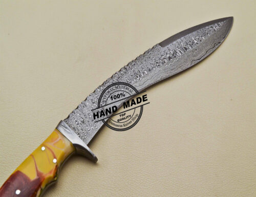 Damascus Kukri Knife Custom Handmade Damascus Steel Knife 1909 - Image 6