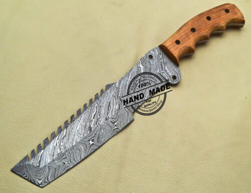 Damascus Tracker Knife Custom Handmade Damascus Steel Knife 1910 - Image 3