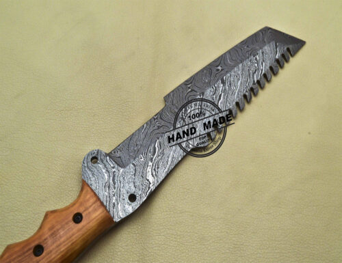 Damascus Tracker Knife Custom Handmade Damascus Steel Knife 1910 - Image 6