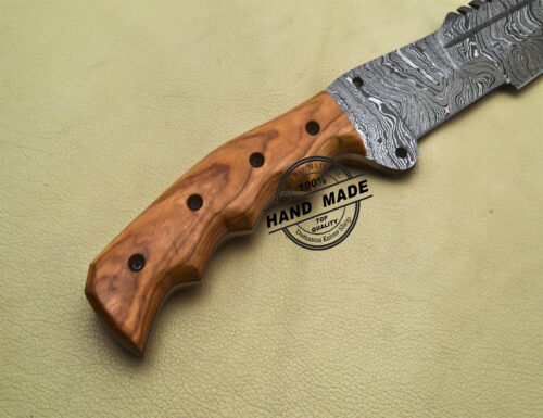 Damascus Tracker Knife Custom Handmade Damascus Steel Knife 1910 - Image 7