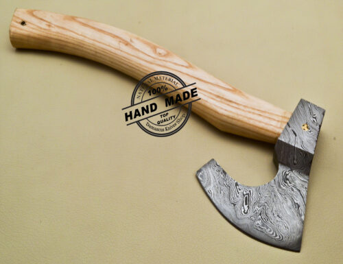 Hand Forged Damascus Steel Hatchet Hawks Tomahawk Survival Axe 1919 - Image 4