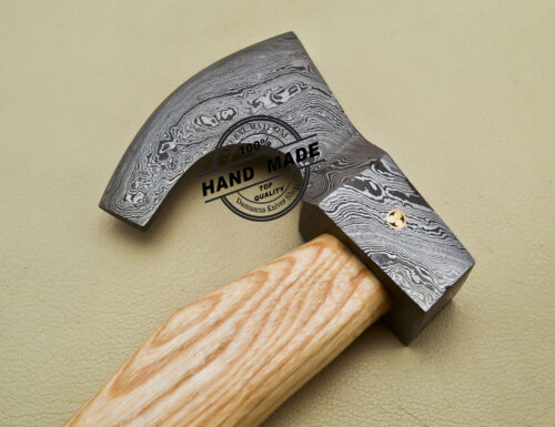 Hand Forged Damascus Steel Hatchet Hawks Tomahawk Survival Axe 1919 - Image 5