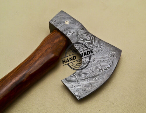 TOMAHAWK VIKING AXE CUSTOM HAND MADE DAMASCUS STEEL CAMPING TOOl AXE 1917 - Image 6