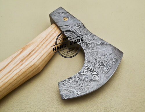 Hand Forged Damascus Steel Hatchet Hawks Tomahawk Survival Axe 1919 - Image 6