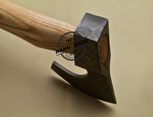 Hand Forged Damascus Steel Hatchet Hawks Tomahawk Survival Axe 1919 - Image 7