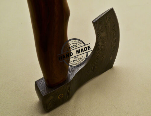 Damascus Steel Axe Hatchet Tomahawk With Rose Wood Handle Outdoor Camping Axe 1920 - Image 8