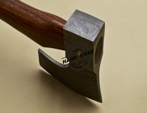 TOMAHAWK VIKING AXE CUSTOM HAND MADE DAMASCUS STEEL CAMPING TOOl AXE 1917 - Image 8