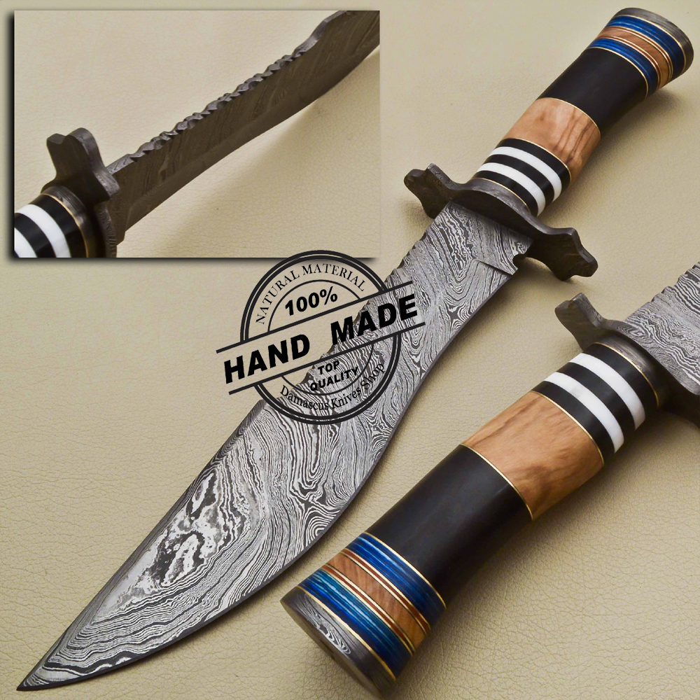 Damascus Bowie Knife