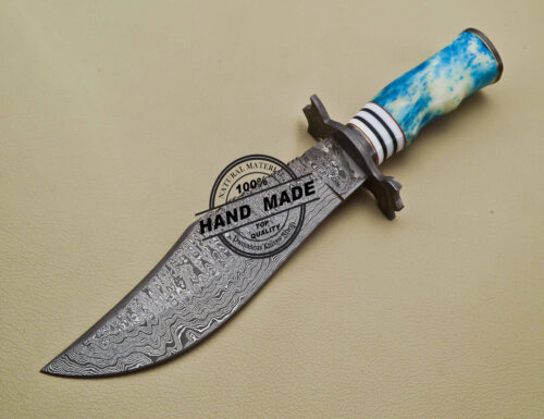 Damascus Skinner Knife Clip Point Blade Handmade Damascus Steel Knife 2022 - Image 3