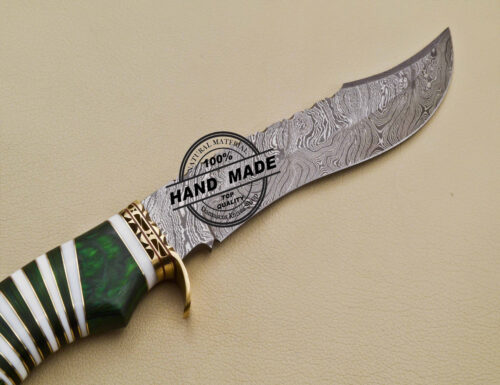 Damascus Skinner Knife Fixed Blade Handmade Damascus Steel Hunting Knife 2019 - Image 4