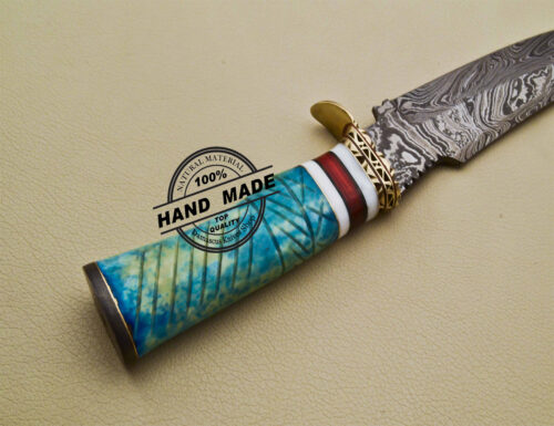 Damascus Skinner Knife Fixed Custom Handmade Damascus Steel Hunting Knife 2027 - Image 5