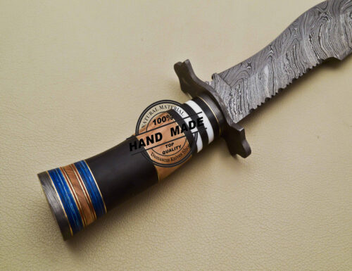Damascus Bowie Knife Fixed Blade Custom Handmade Damascus Steel Knife 2024 - Image 6