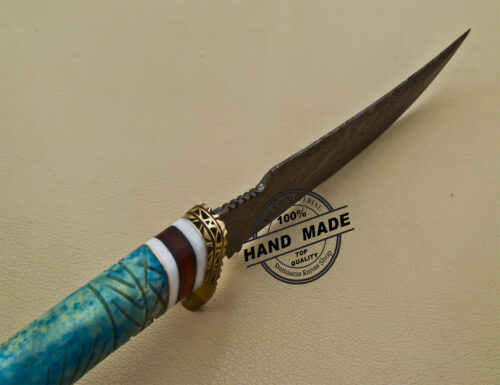 Damascus Skinner Knife Fixed Custom Handmade Damascus Steel Hunting Knife 2027 - Image 6