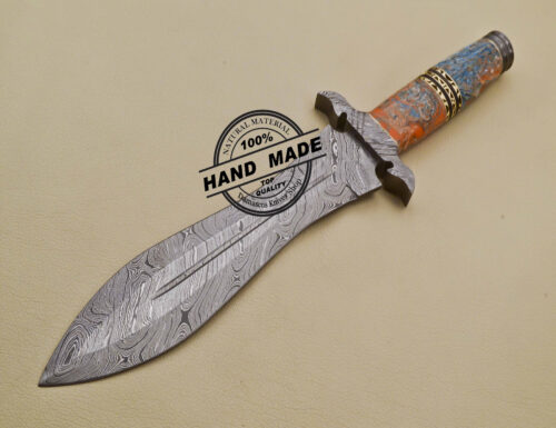 Limited Edition New Damascus Dagger Knife Custom Handmade Damascus Steel Knife 2045 - Image 3