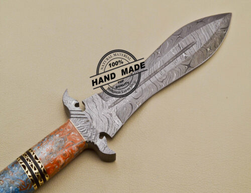 Limited Edition New Damascus Dagger Knife Custom Handmade Damascus Steel Knife 2045 - Image 4