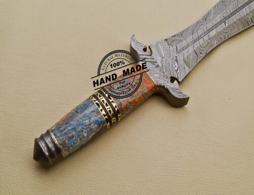 Limited Edition New Damascus Dagger Knife Custom Handmade Damascus Steel Knife 2045 - Image 5