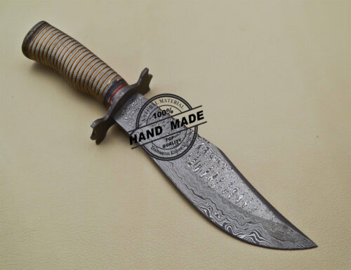 Damascus Skinner Knife Custom Handmade Damascus Steel Knife 2025 - Image 4