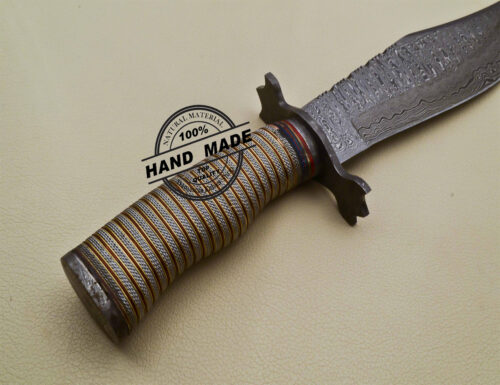 Damascus Skinner Knife Custom Handmade Damascus Steel Knife 2025 - Image 6