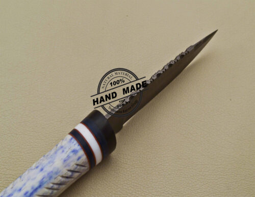 Damascus Skinning Knife Custom Handmade Damascus Steel Knife 2035 - Image 6