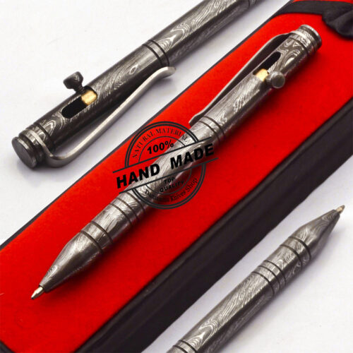 Damascus Ballpoint Custom Handmade Damascus Steel 07