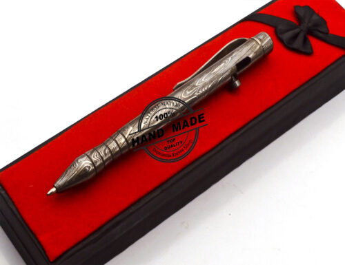 Damascus Ballpoint Custom Handmade Damascus Steel 12 - Image 3