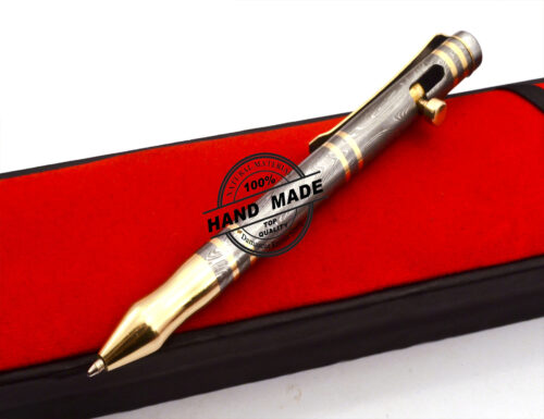 Damascus Ballpoint Custom Handmade Damascus Steel 13 - Image 3