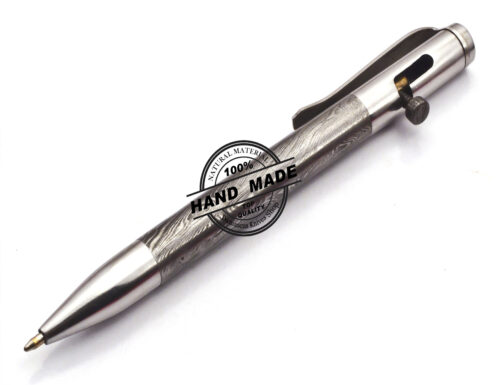 Damascus Ballpoint Custom Handmade Damascus Steel 03 - Image 3