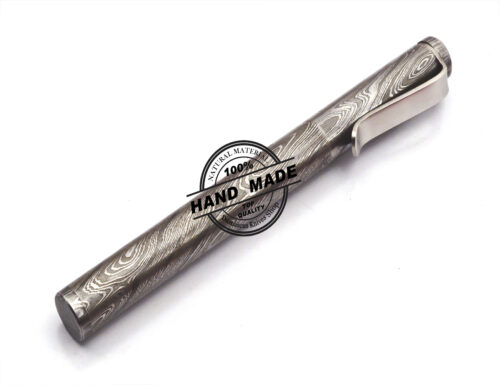 Damascus Ballpoint Custom Handmade Damascus Steel 04 - Image 3