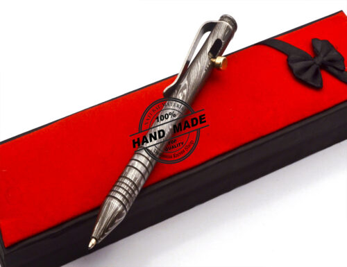 Damascus Ballpoint Custom Handmade Damascus Steel 05 - Image 3