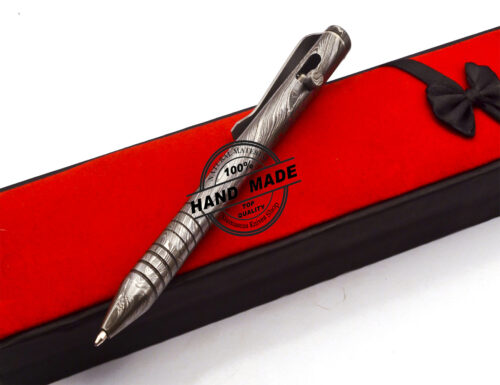 Damascus Ballpoint Custom Handmade Damascus Steel 09 - Image 3