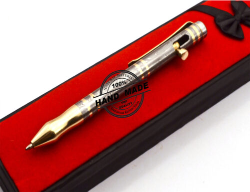 Damascus Ballpoint Custom Handmade Damascus Steel 13 - Image 4
