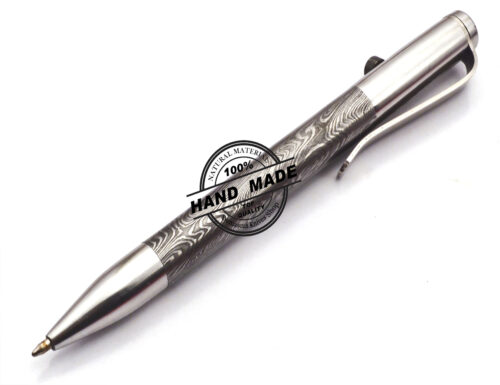 Damascus Ballpoint Custom Handmade Damascus Steel 03 - Image 4