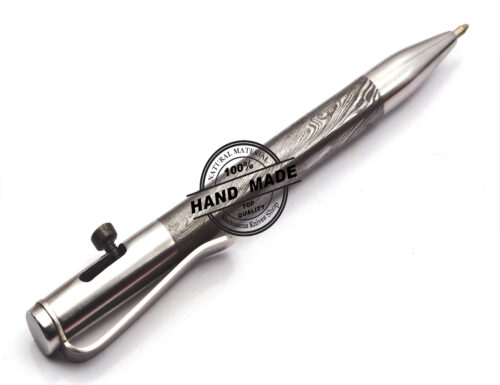 Damascus Ballpoint Custom Handmade Damascus Steel 03 - Image 5