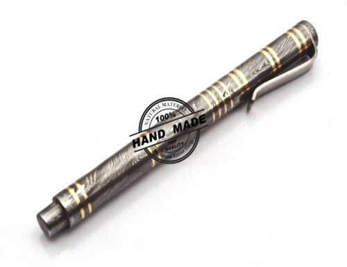 Damascus Ballpoint Custom Handmade Damascus Steel 08 - Image 5
