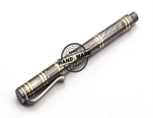 Damascus Ballpoint Custom Handmade Damascus Steel 08 - Image 6