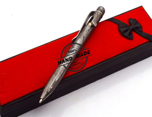 Damascus Ballpoint Custom Handmade Damascus Steel 02 - Image 7