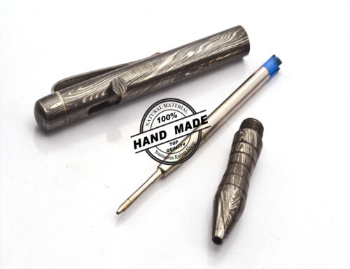 Damascus Ballpoint Custom Handmade Damascus Steel 12 - Image 7
