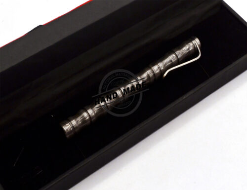 Damascus Ballpoint Custom Handmade Damascus Steel 14 - Image 7